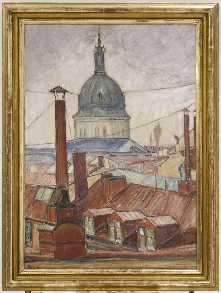 Above the Rooftops, Östermalm, Stockholm (Karl Nordström) - Nationalmuseum - 22418