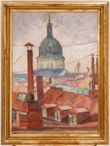 Above the Rooftops, Östermalm, Stockholm (Karl Nordström) - Nationalmuseum - 22418