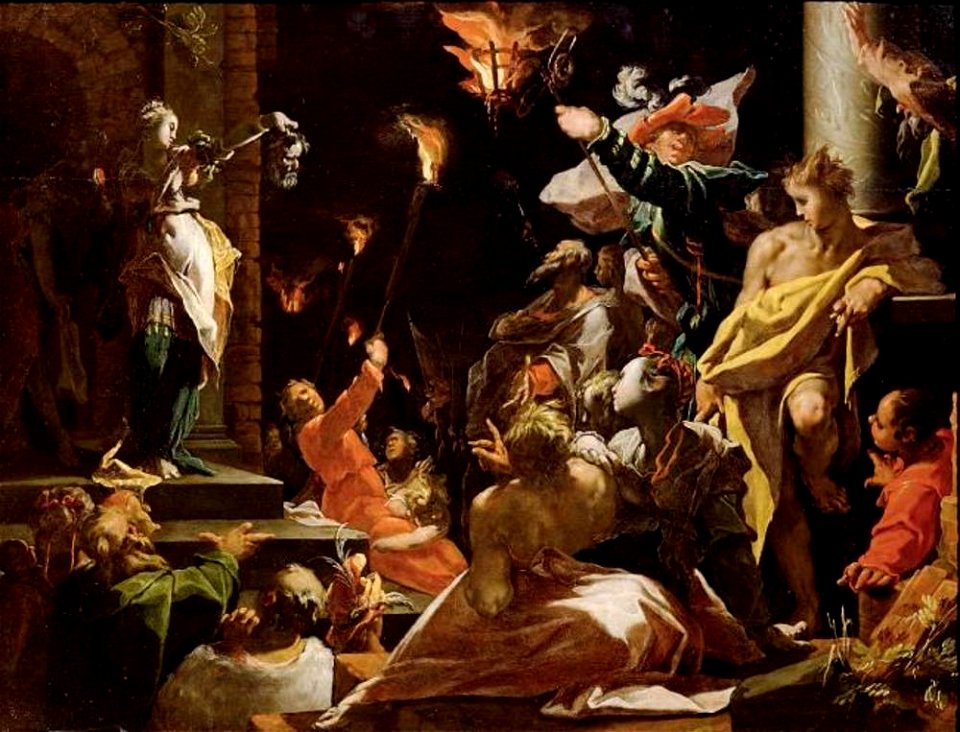 Abraham Bloemaert - Judith toont het hoofd van Holofernes aan het volk (Judith 19) - GG 6514 - Kunsthistorisches Museum