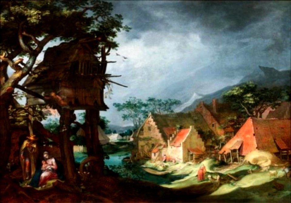 Abraham Bloemaert - Landschap met de rust op de vlucht naar Egypte - 5570 - Centraal Museum
