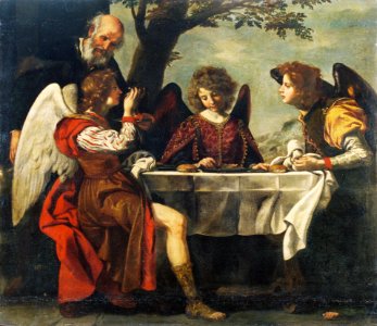 Abraham and Three Angels (Jacopo Vignali)
