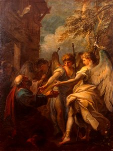 Abraham and the Angels by S. Ricci (c.1694, Hermitage)