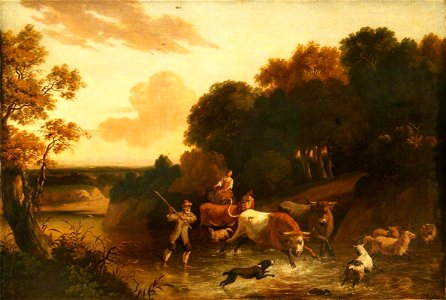 Abraham Begeyn (1637-1638-1697) - Landscape with Cattle, Sheep and Goats - 1140023 - National Trust