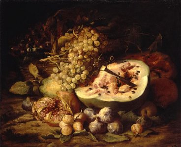 Abraham Brueghel - Fruit Still-Life - WGA3542. Free illustration for personal and commercial use.