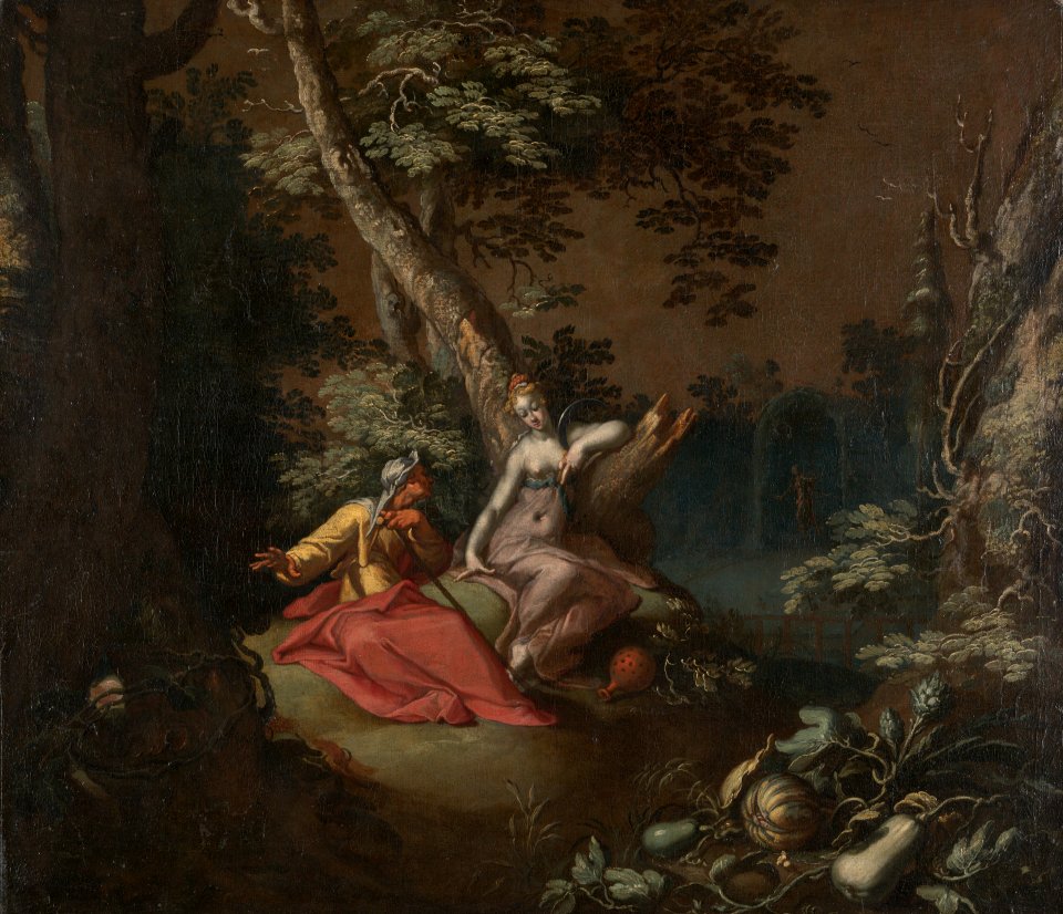 Abraham Bloemaert - Landscape with Vertumnus and Pomona - 2001.18.1 - Yale University Art Gallery