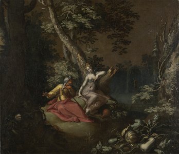 Abraham Bloemaert - Landscape with Vertumnus and Pomona - 2001.18.1 - Yale University Art Gallery. Free illustration for personal and commercial use.