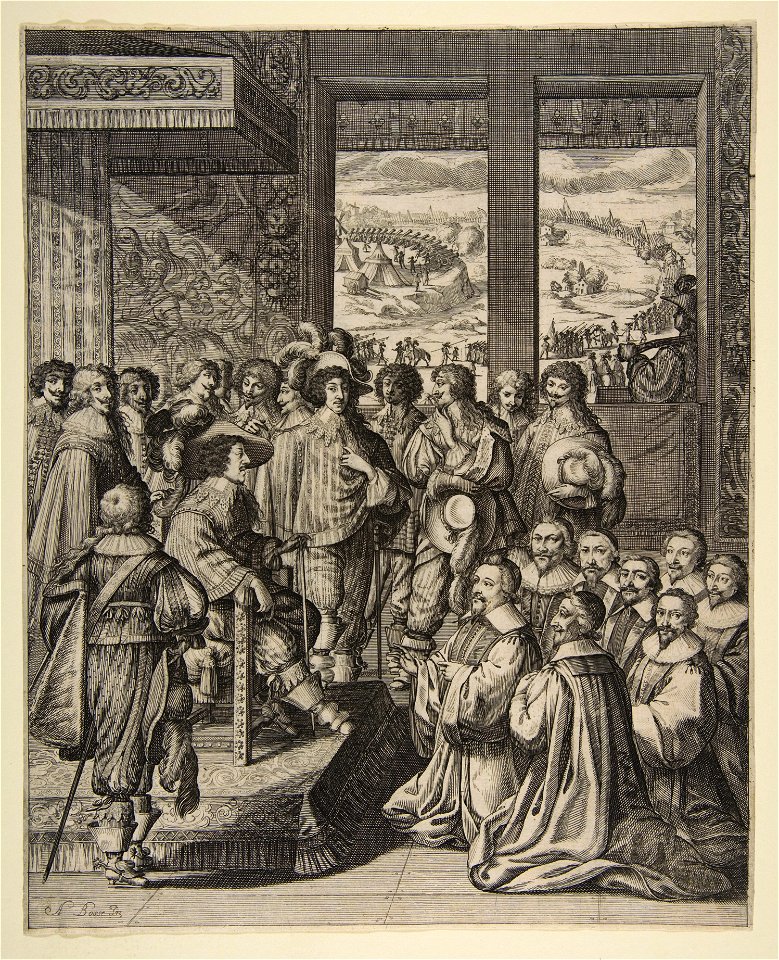 Abraham Bosse, Louis XIII Listens to the Provost of the Merchants of Paris on December 23, 1628