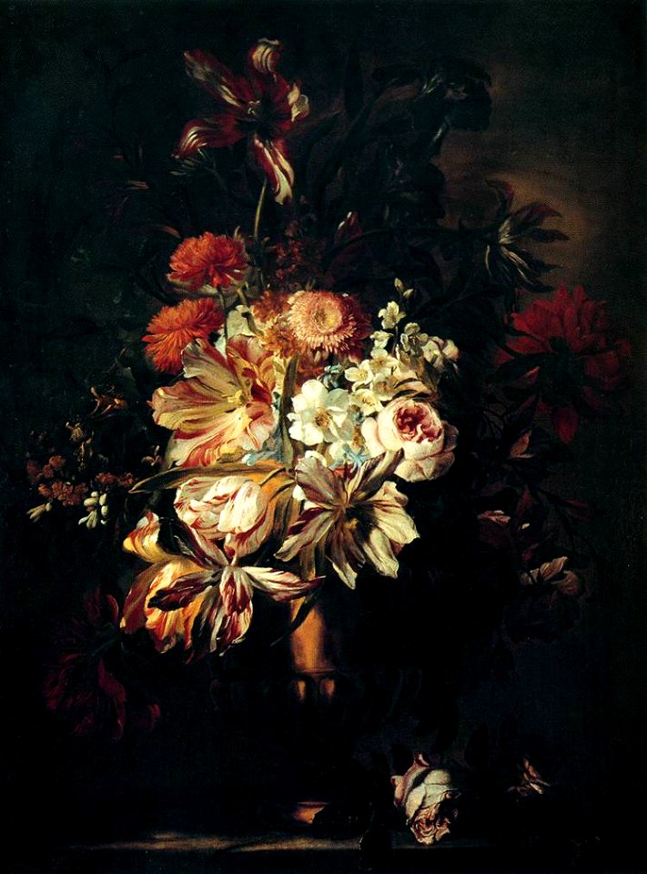 Abraham Brueghel - Flowers in a Bronze Vase - WGA3545