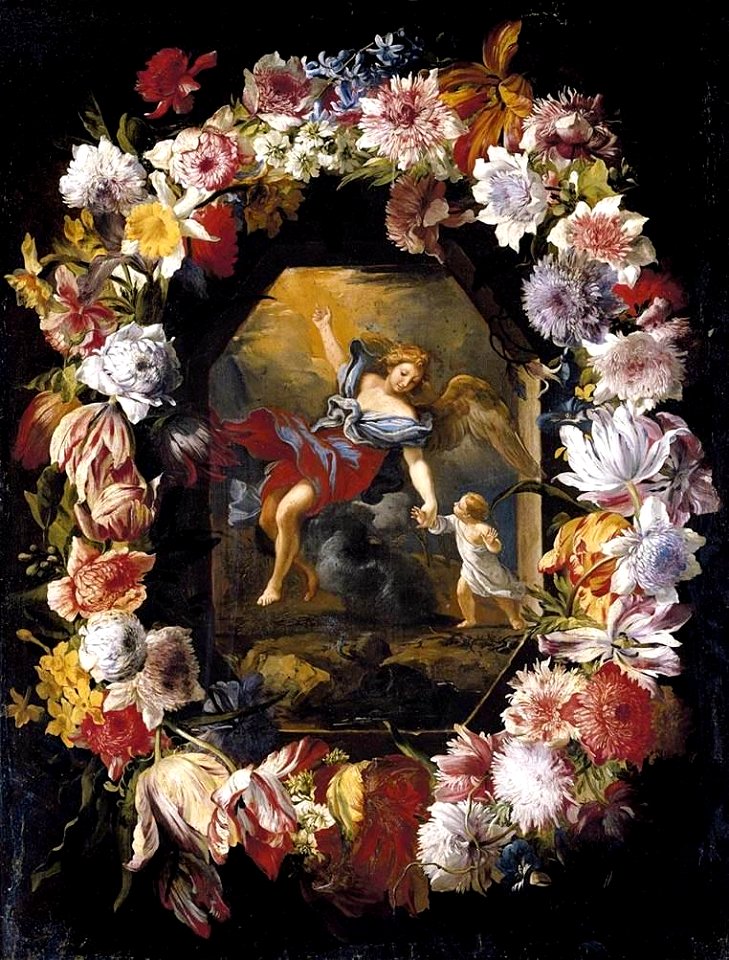 Abraham Brueghel - Garland of Flowers - WGA03543
