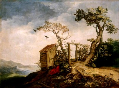 Abraham Bloemaert - Landscape with the Prophet Elijah in the Desert - WGA2277. Free illustration for personal and commercial use.