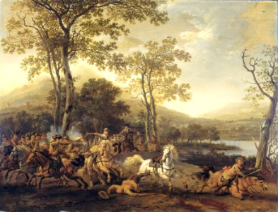 Abraham Calraet - ruitergevecht
