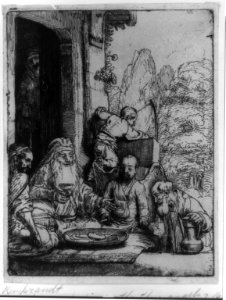 Abraham entertaining the three angels LCCN90707834
