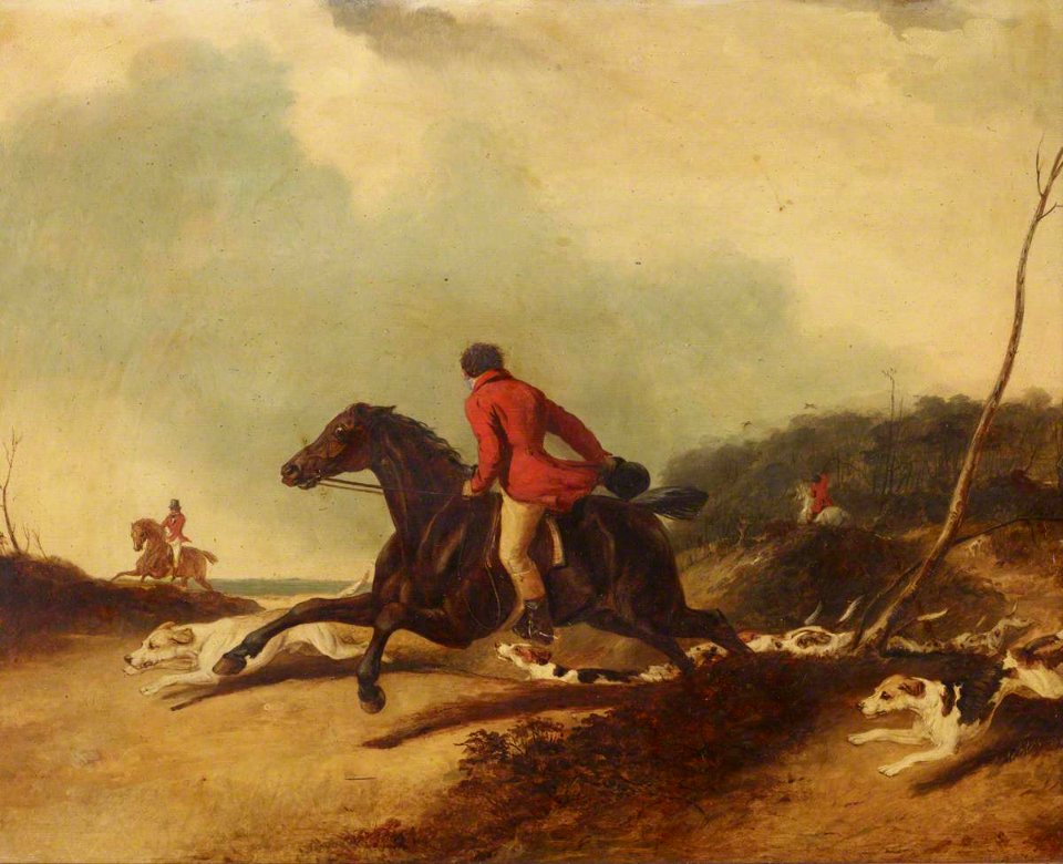 Abraham Cooper (1787-1868) - A Huntsman Encouraging Hounds - 515750 - National Trust