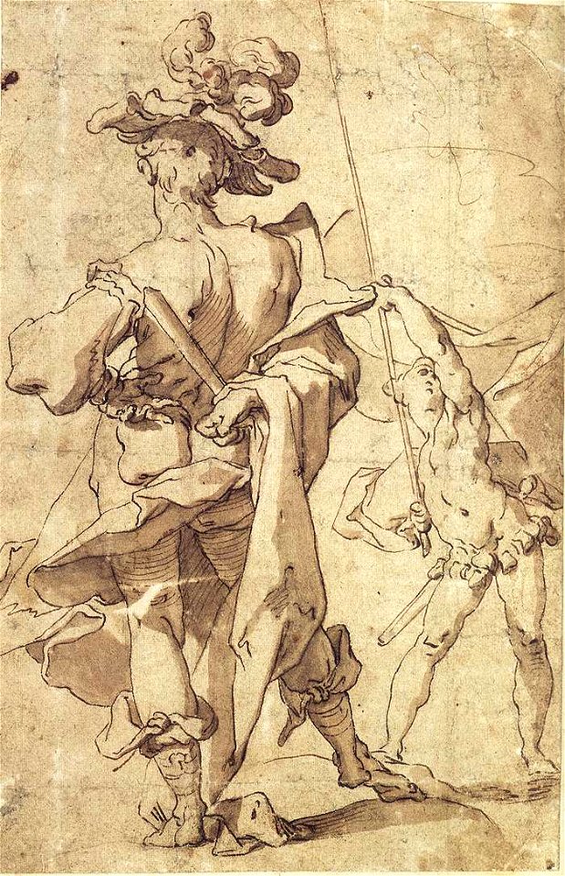 Abraham Bloemaert - Warrior and Young Standard-Bearer - WGA02284