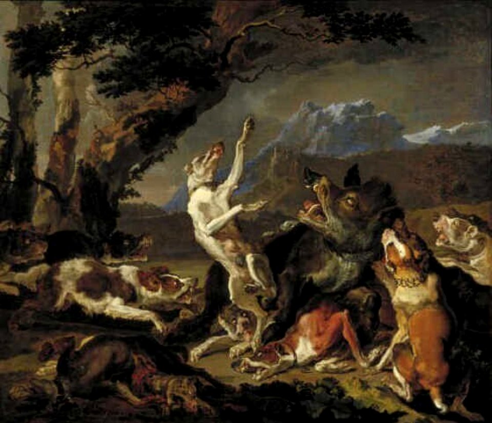 Abraham Daniëlsz. Hondius - Wilde zwijnenjacht - 1330 (OK) - Museum Boijmans Van Beuningen
