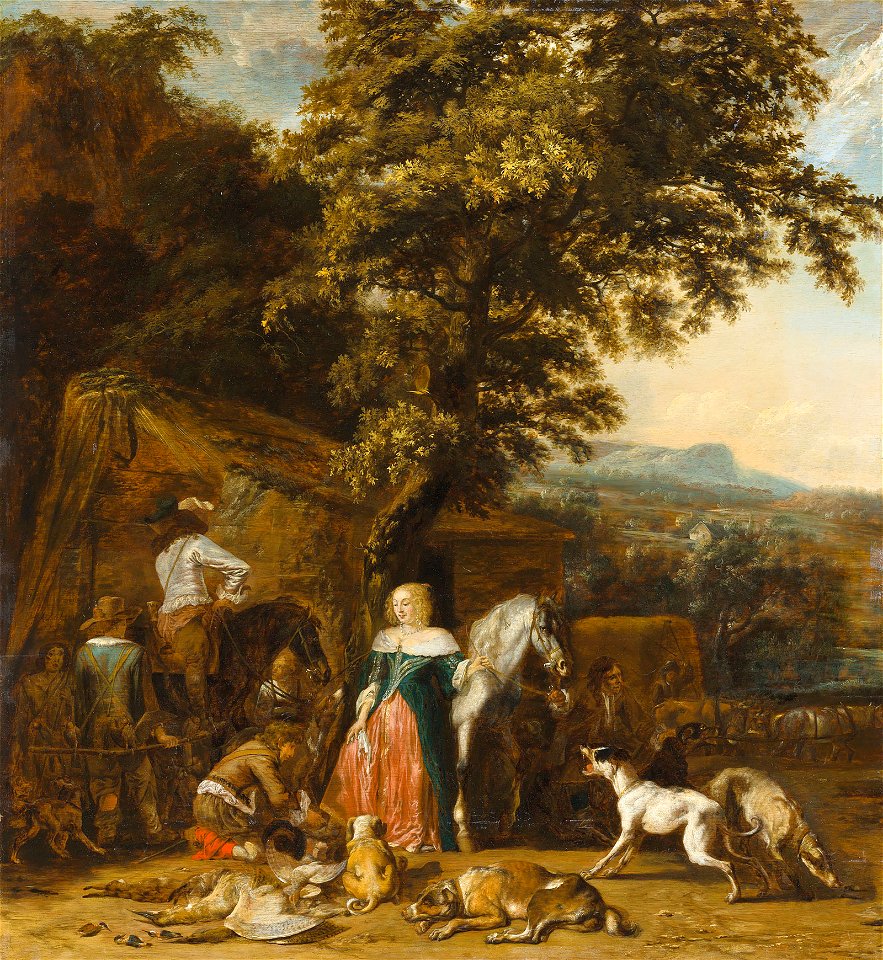 Abraham danielsz hondius a hunting party 074954)