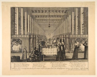 Abraham Bosse, The Infirmary of the Hospital of Charity, ca. 1639
