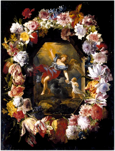 Abraham Brueghel - Garland of Flowers