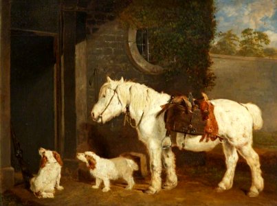 Abraham Cooper (1787-1868) - 'Scrub', a Shooting Pony Aged 30, and Two Clumber Spaniels - 732222 - National Trust