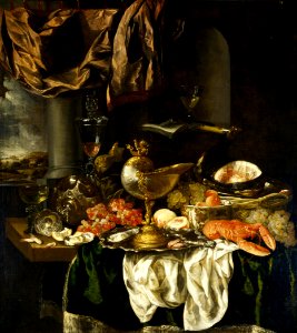 Abraham Hendricksz van Beyeren - Still Life with Landscape - 1987.3 - Dallas Museum of Art