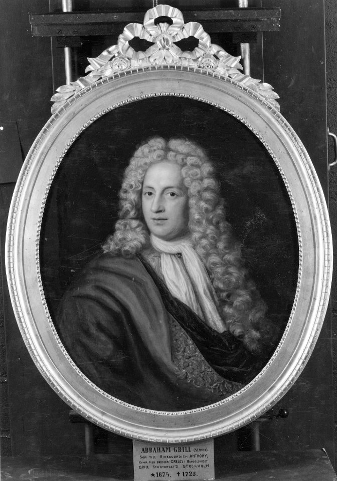 Abraham Grill (1674-1725), köpman, mecenat, gift med 1. Helena Wittmack, 2 - Nationalmuseum - 40033