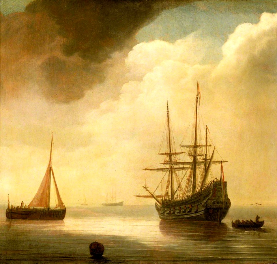 Abraham de Verwer (c.1580-1650) - A Ship in a Calm Sea - BHC0734 - Royal Museums Greenwich