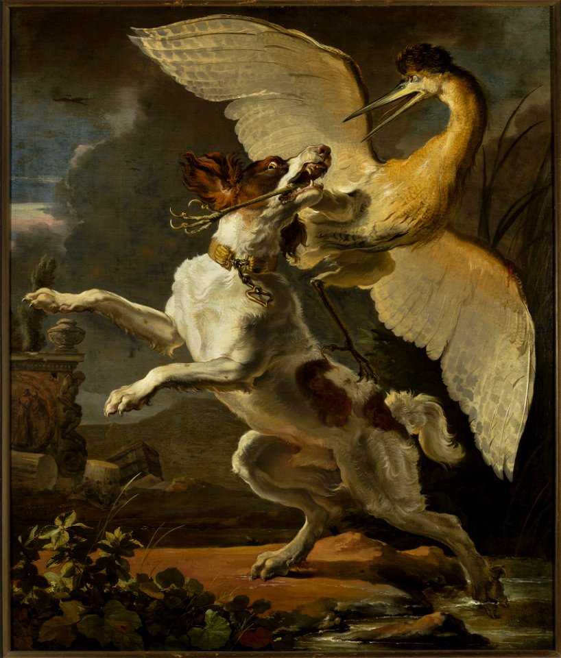 Abraham Hondius - Dog fighting a heron - M.Ob.446 - National Museum in Warsaw