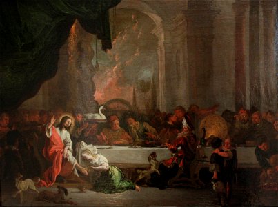 Abraham Hondius - Le repas chez Simon