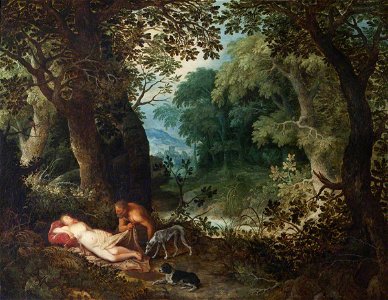 Abraham Govaerts (1589-1626) - A Nymph and Satyr - 436011 - National Trust