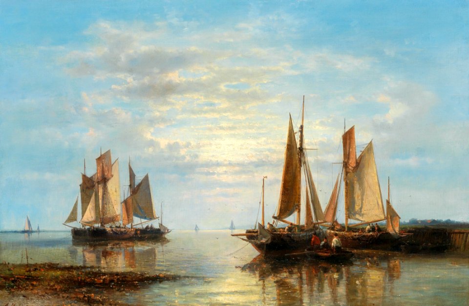 Abraham Hulk - Sailing Boats on a Calm Sea