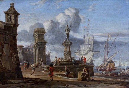 Abraham Jansz. Storck (1644-1708) - Capriccio of the Grand Harbour, Valletta, Malta - 1401149 - National Trust
