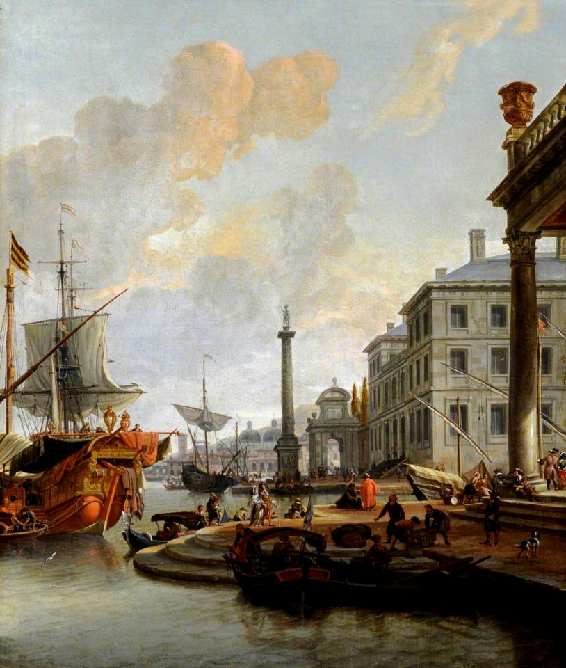 Abraham Jansz. Storck (1644-1708) - Capriccio View of a Seaport - 959423 - National Trust