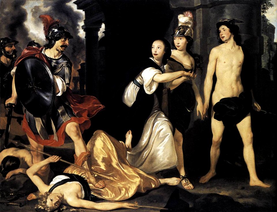 Abraham Lambertsz. van den Tempel - Mars Banishes 'Nering' - WGA22044