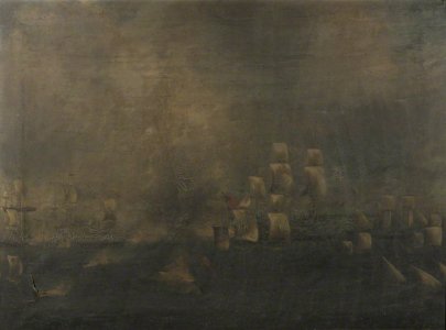 Abraham Jansz. Storck (1644-1708) (after) - A Naval Engagement - 509844 - National Trust