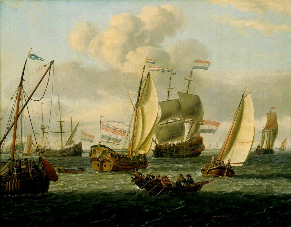 Abraham Jansz. Storck (1644-1708) - Shipping off Amsterdam - BHC0924 - Royal Museums Greenwich