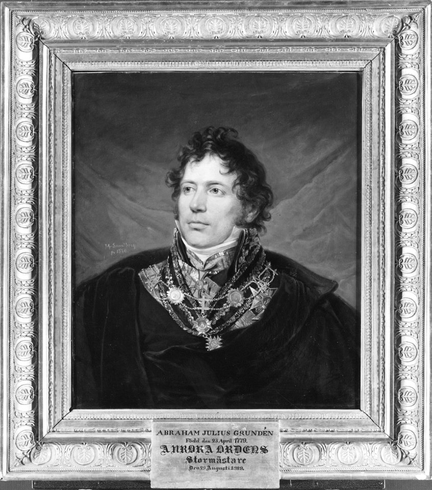 Abraham Julius Grundén, 1779-1835, stormästare i Aurora Orden, kammarråd (Johan Gustaf Sandberg) - Nationalmuseum - 40028