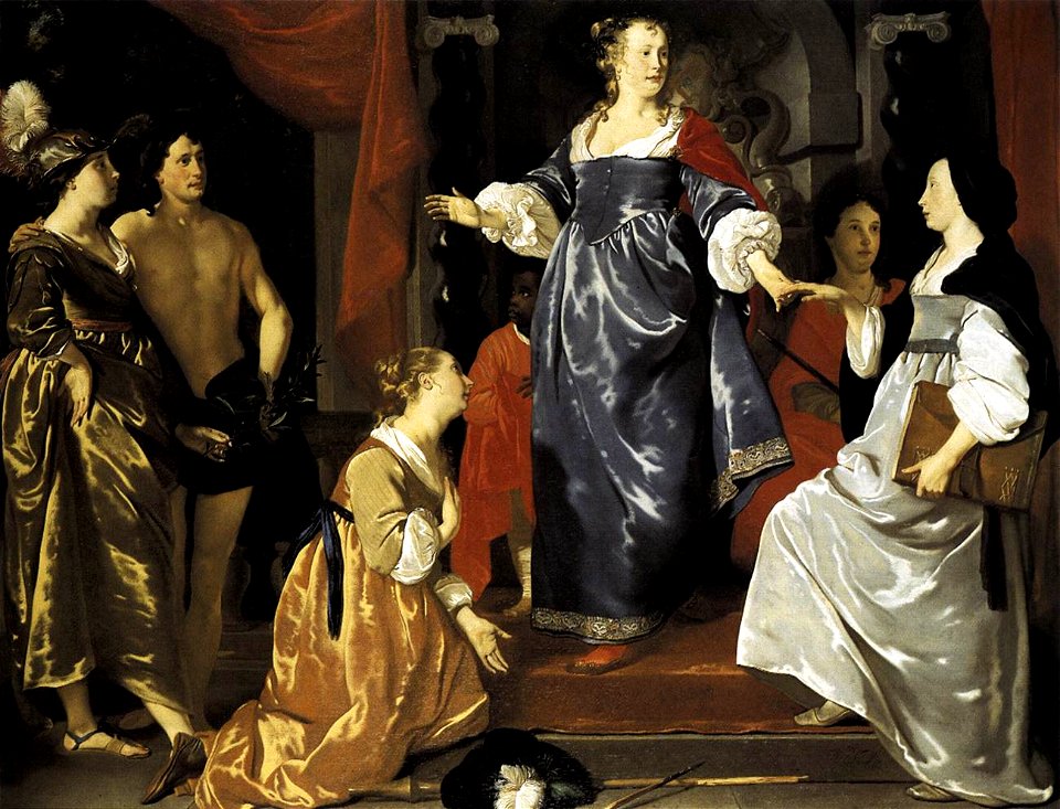 Abraham Lambertsz. van den Tempel - The Maid of Leiden Welcomes 'Nering' - WGA22045