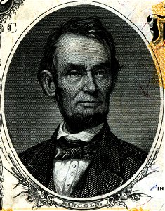 Abraham Lincoln (Engraved Portrait). Free illustration for personal and commercial use.