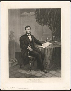 Abraham Lincoln President of the United States signing the Emancipation Proclamation - painted by W.E. Winner ; engraved by J. Serz. LCCN2015647806