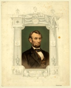 Abraham Lincoln, born on Feb. 12th 1809, died April 15th 1865, martyred April 14th 1865 LCCN2003691127