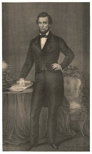 Abraham Lincoln. Full-length portrait in suit, Joseph Verner Reed, 1949 LCCN2003691130