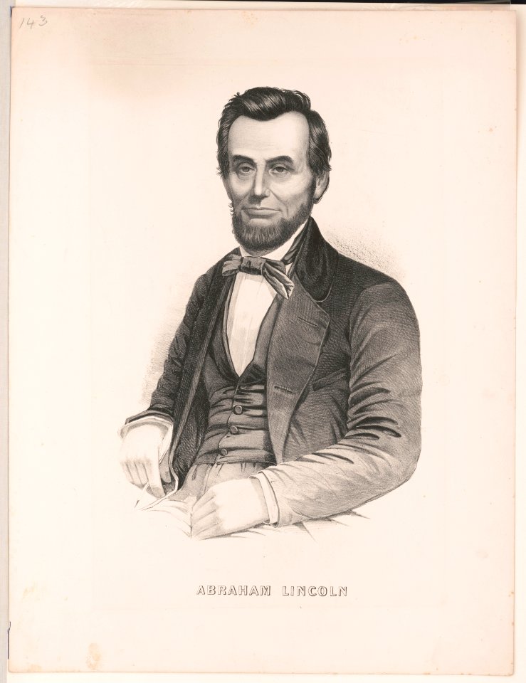 Abraham Lincoln. Half-length portrait seated LCCN2003691128