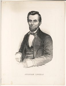 Abraham Lincoln. Half-length portrait seated LCCN2003691128