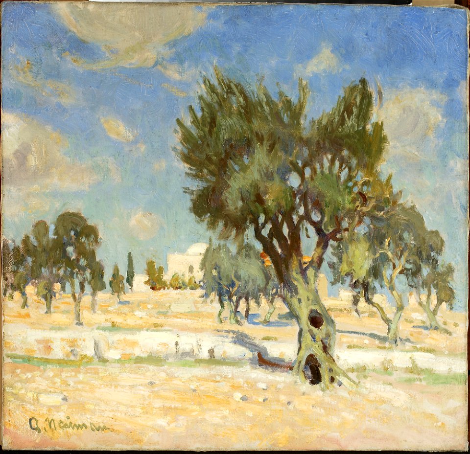 Abraham Neuman - Olive trees near Jerusalem - MP 5068 MNW - National Museum in Warsaw