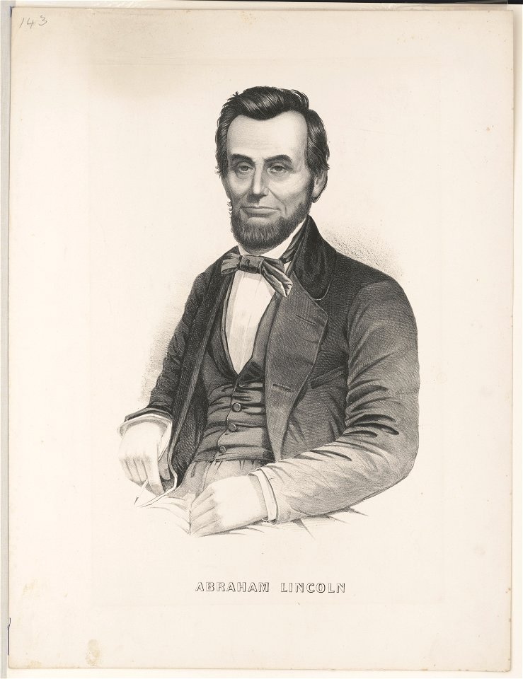 Abraham Lincoln. Half-length portrait seated LCCN2003691128