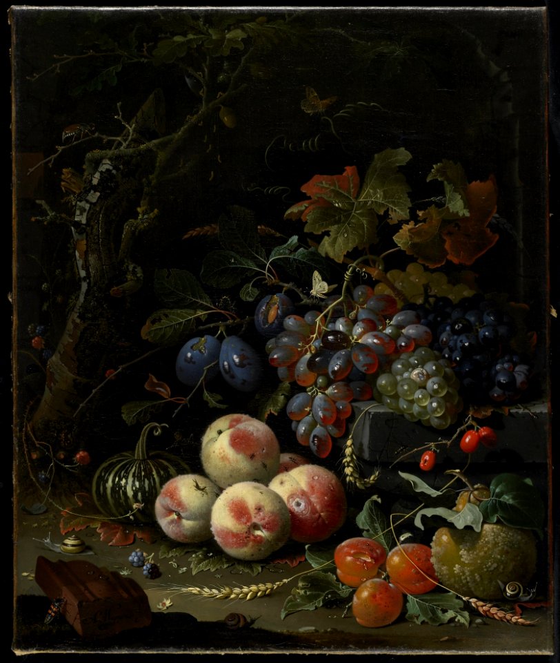 Abraham Mignon - Still Life with Fruits, Foliage and Insects - 87.4 - Minneapolis Institute of Arts