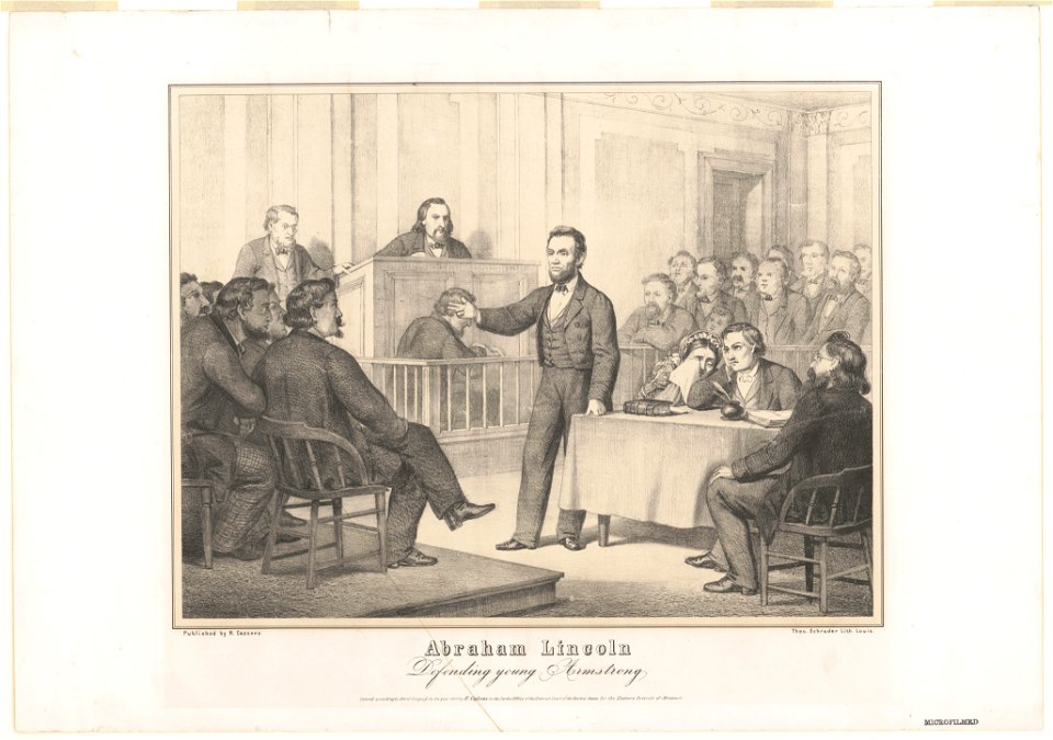 Abraham Lincoln. Defending young Armstrong LCCN2003674332