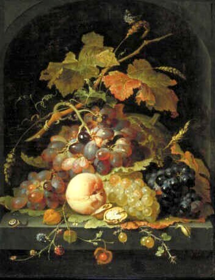 Abraham Mignon - Stilleven van druiven en andere vruchten - 2175 (OK) - Museum Boijmans Van Beuningen