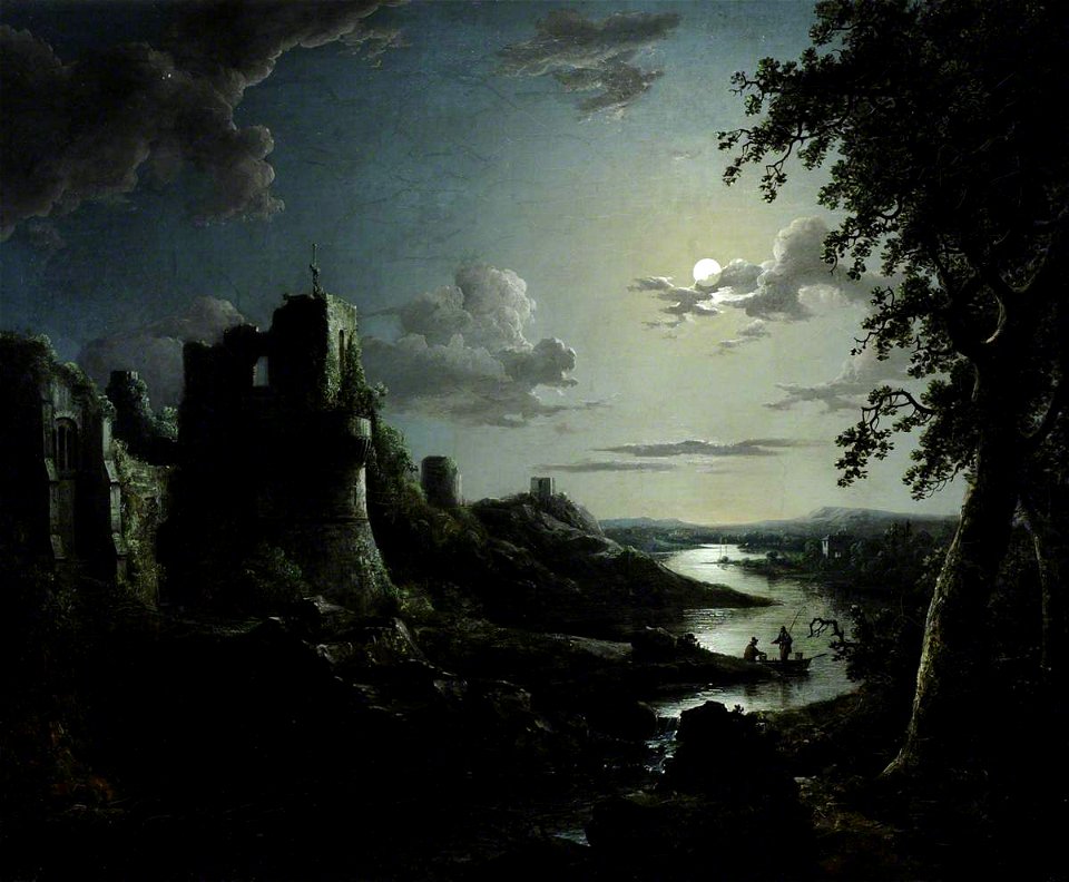 Abraham Pether (1756-1812) - View of Pendragon Castle by Moonlight - 960239 - National Trust