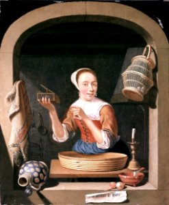 Abraham Snaphaen, Meisje met muizenval